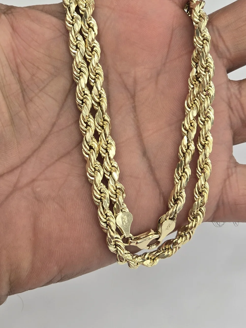 10k Real Gold Rope Chain 5.5 Mm 20 Inches